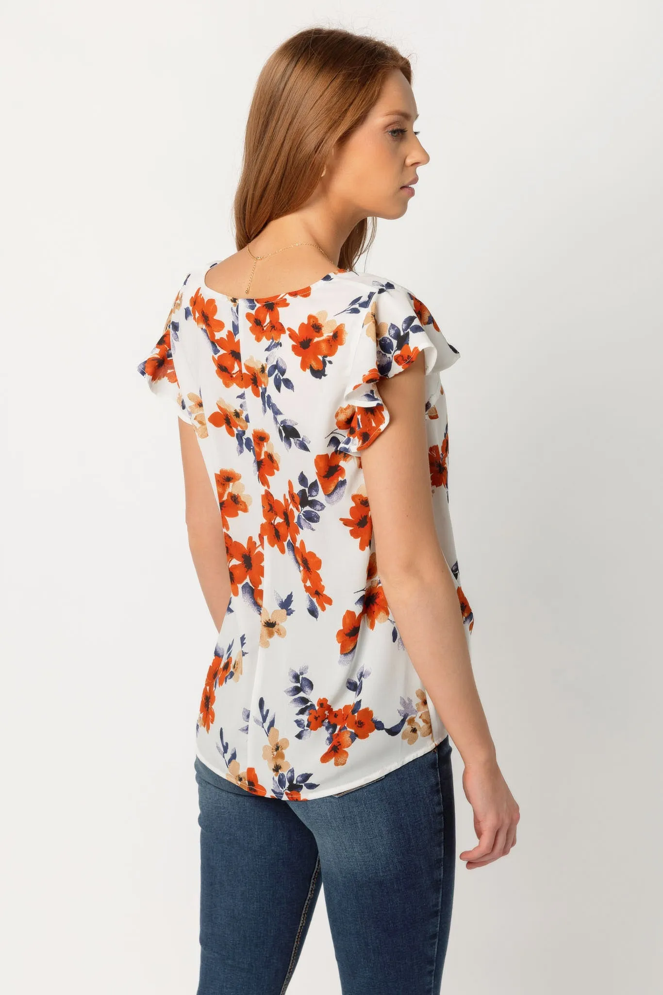 Floral Blouse with Twisted Hem sold by Eclipse product image thumbnail 2