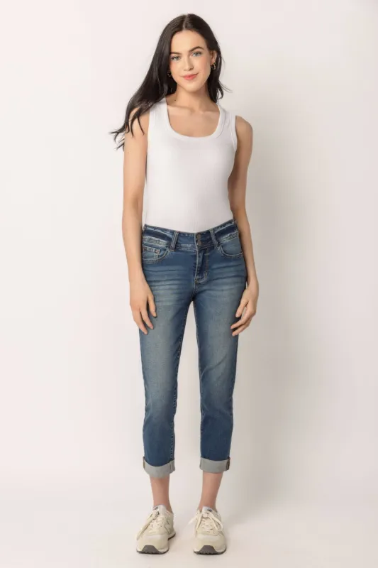 Wallflower Juliette Wash Ultra Midrise Crop sold by Eclipse
