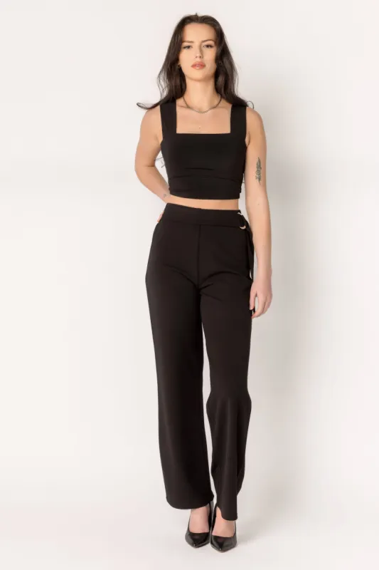 Scuba Crepe High-Rise Wide-Leg Pant sold by Eclipse