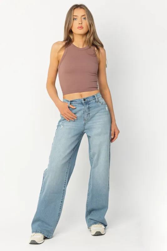 Myka Wash Wide Leg Jeans by Celebrity Pink sold by Eclipse