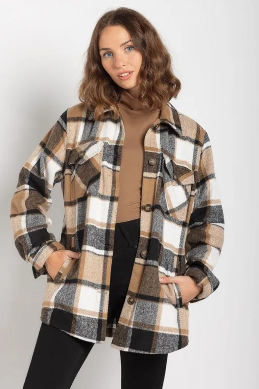 Hadley Plaid Shacket sold by Eclipse