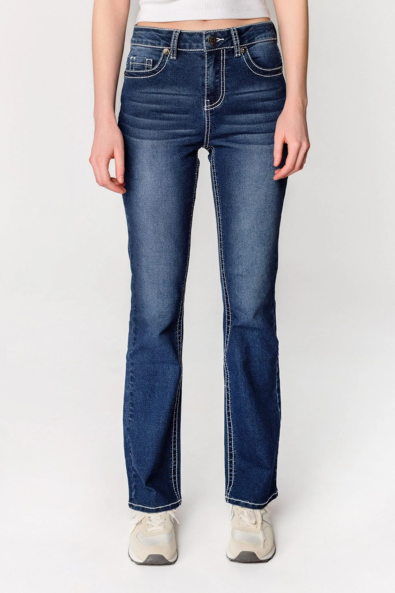 Almost Famous Dark Wash High Rise Boot Cut Jean sold by Eclipse product image thumbnail 2