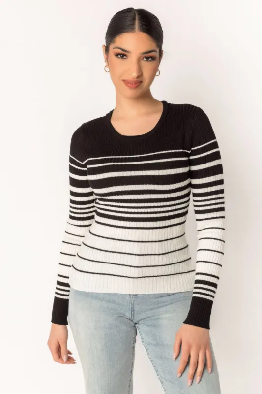 Long Sleeve Crewneck Ribbed Sweater sold by Eclipse