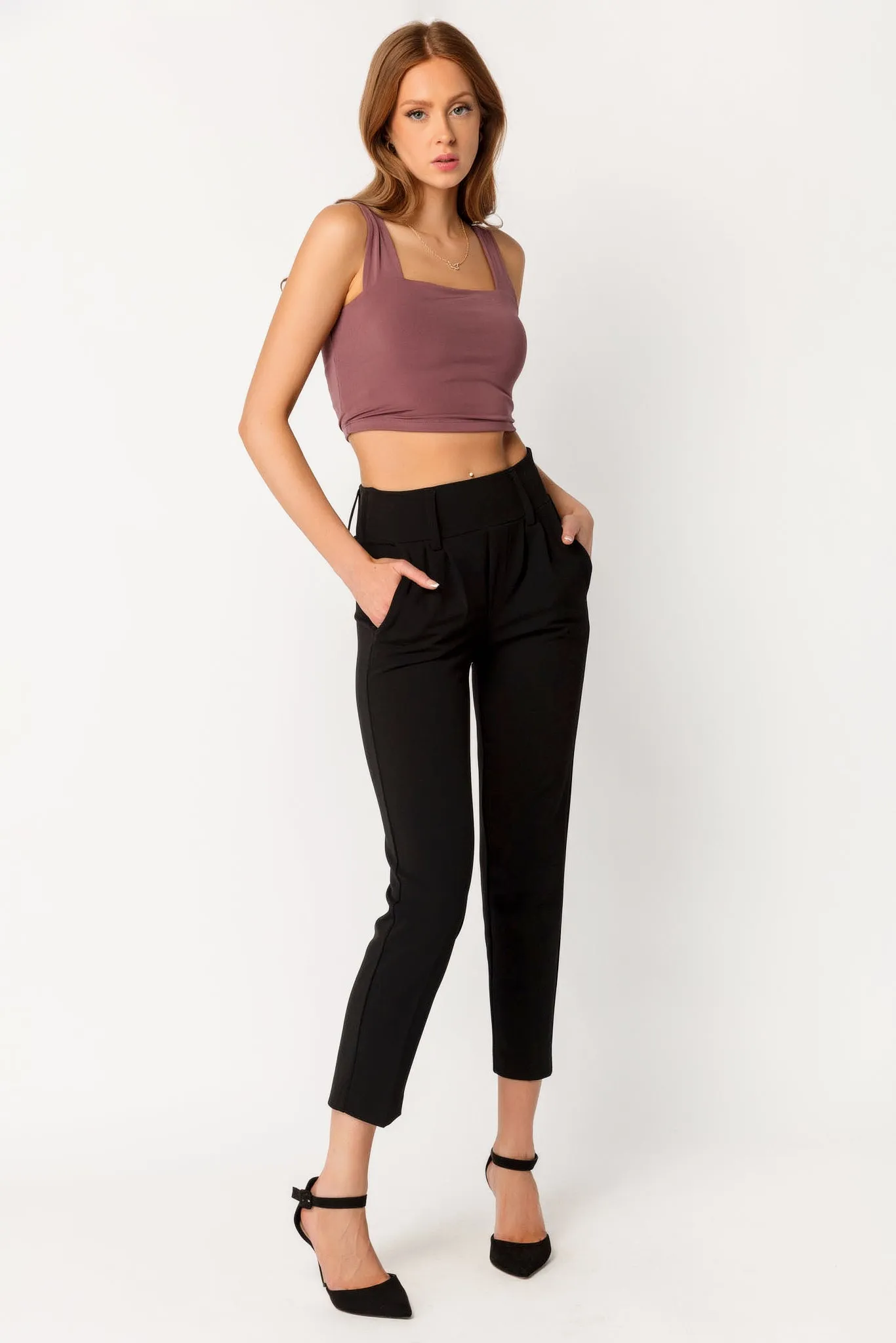 Knit Crepe Wide Waistband Trouser sold by Eclipse