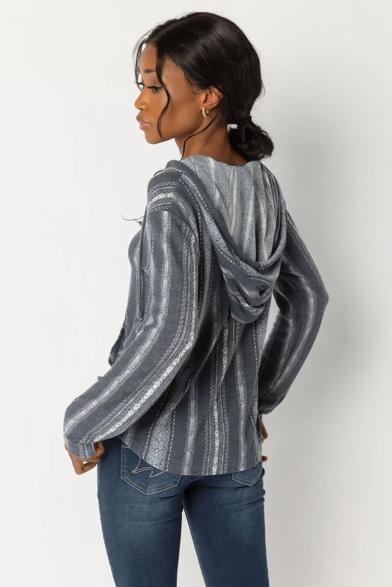 Wallflower Lake Baja Stripe Hoodie sold by Eclipse product image thumbnail 2