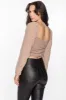 Ruched Crop Top with Chiffon Balloon Sleeves sold by Eclipse