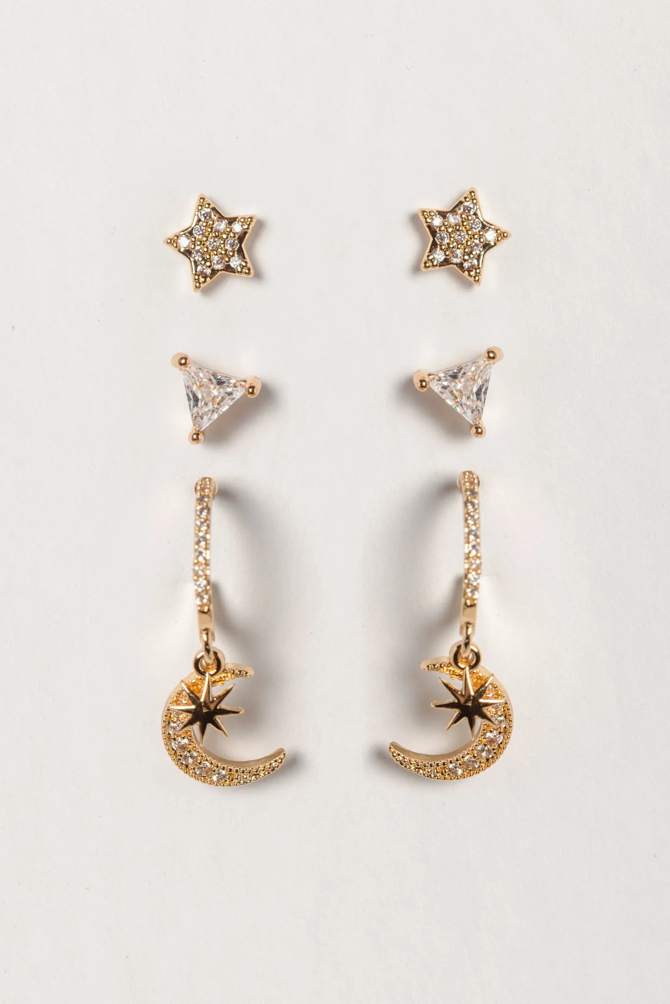 Moon and Star Earring Set sold by Eclipse