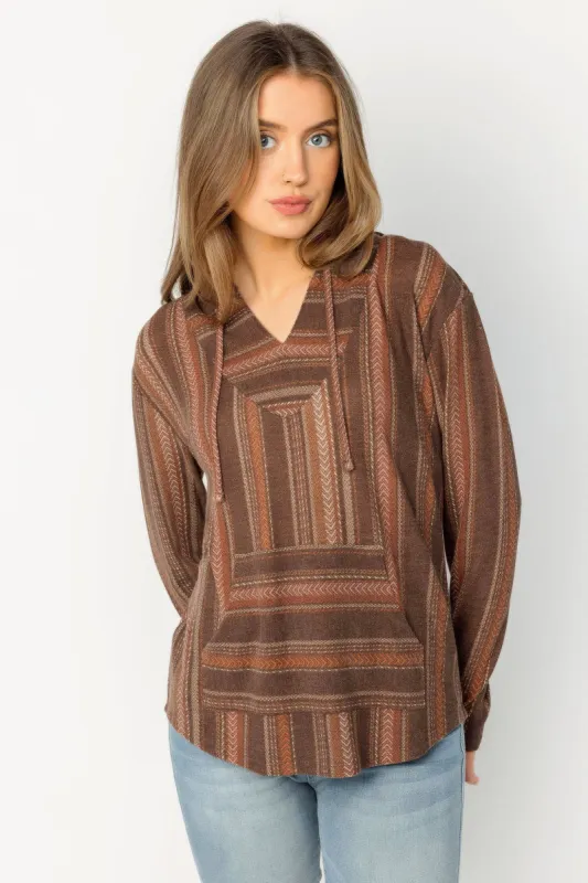 Wallflower Dakota Hoodie in Serengeti Baja Print sold by Eclipse