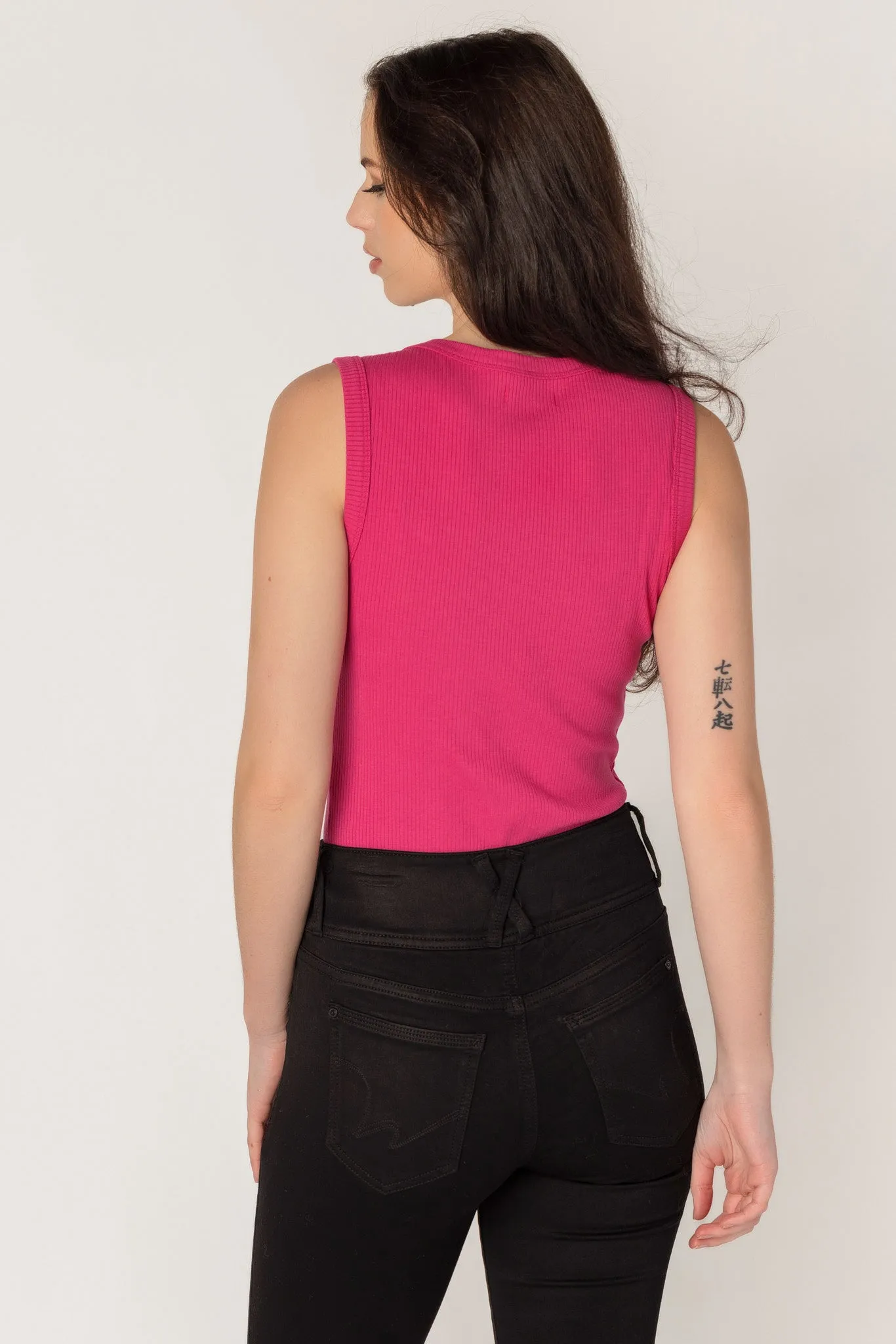 Ribbed Sleeveless Scoopneck Tank sold by Eclipse product image thumbnail 5