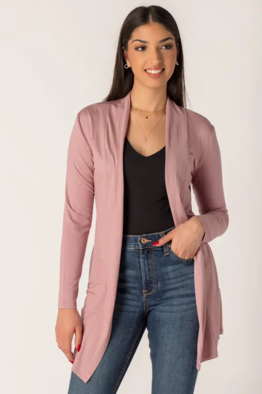 Rayon Long Sleeve Open Cardigan sold by Eclipse