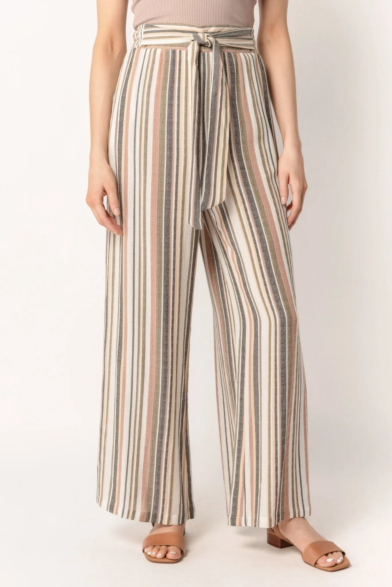 Light Stripe Palazzo Pant with Tie-Belt sold by Eclipse product image thumbnail 3