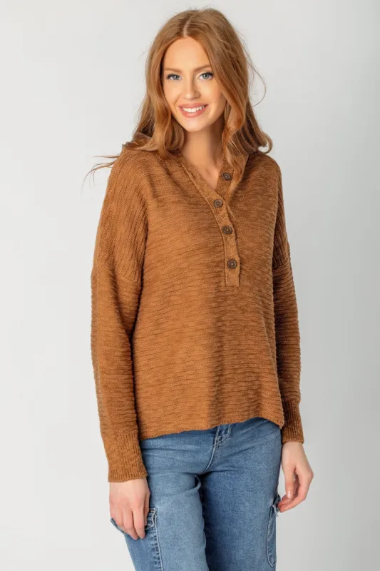 Knit Half-Placket Hoodie sold by Eclipse