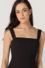 Ribbed Wide Strap Square Neck Maxi Dress sold by Eclipse