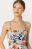 Pastel Floral Spaghetti Strap Maxi Dress with Slit sold by Eclipse