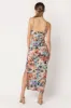 Pastel Floral Spaghetti Strap Maxi Dress with Slit sold by Eclipse