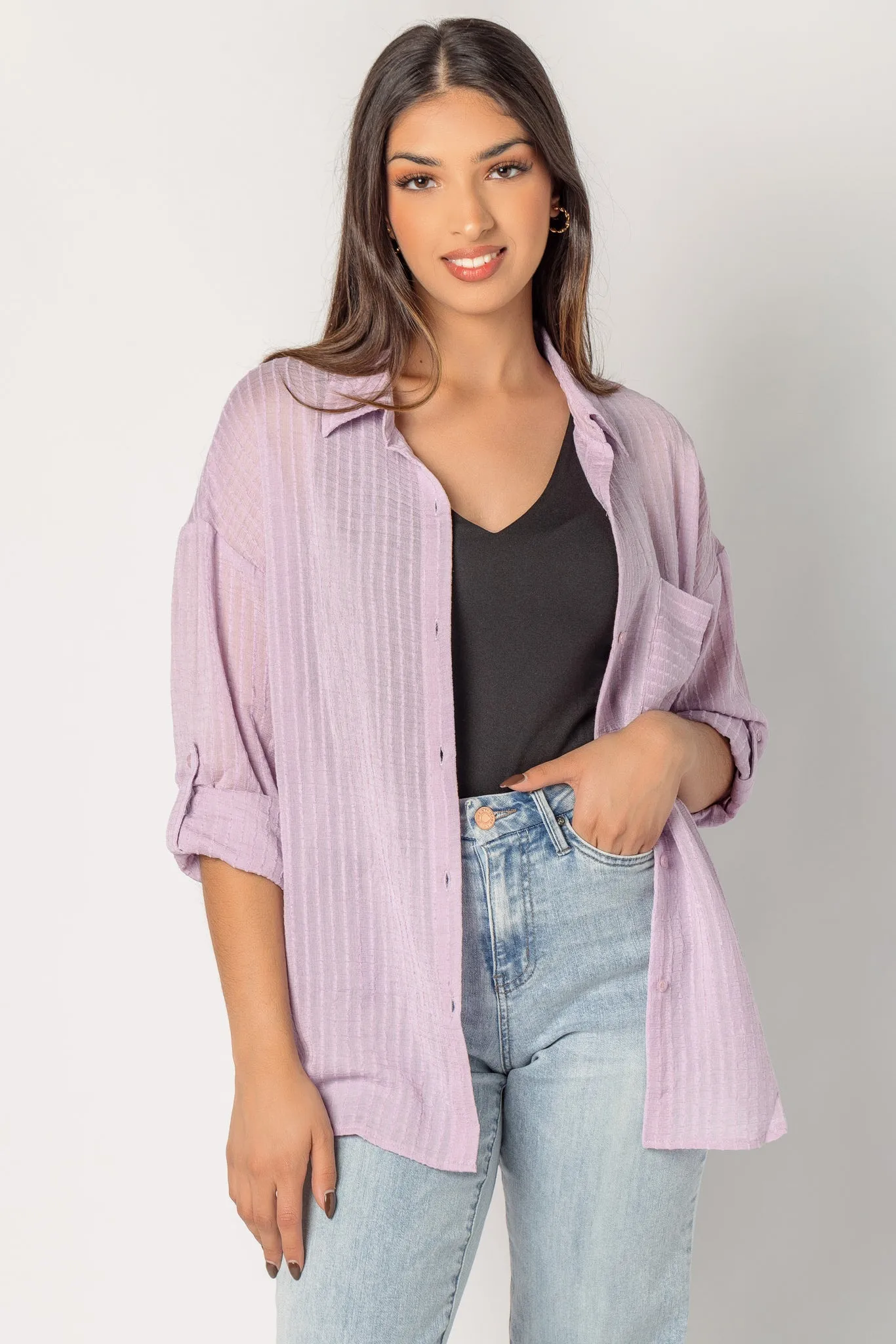 Textured Stripe Shirt sold by Eclipse product image thumbnail 5