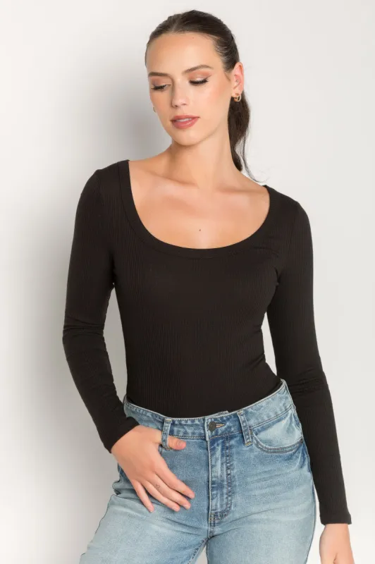 Long Sleeve Scoop-Neck Top sold by Eclipse