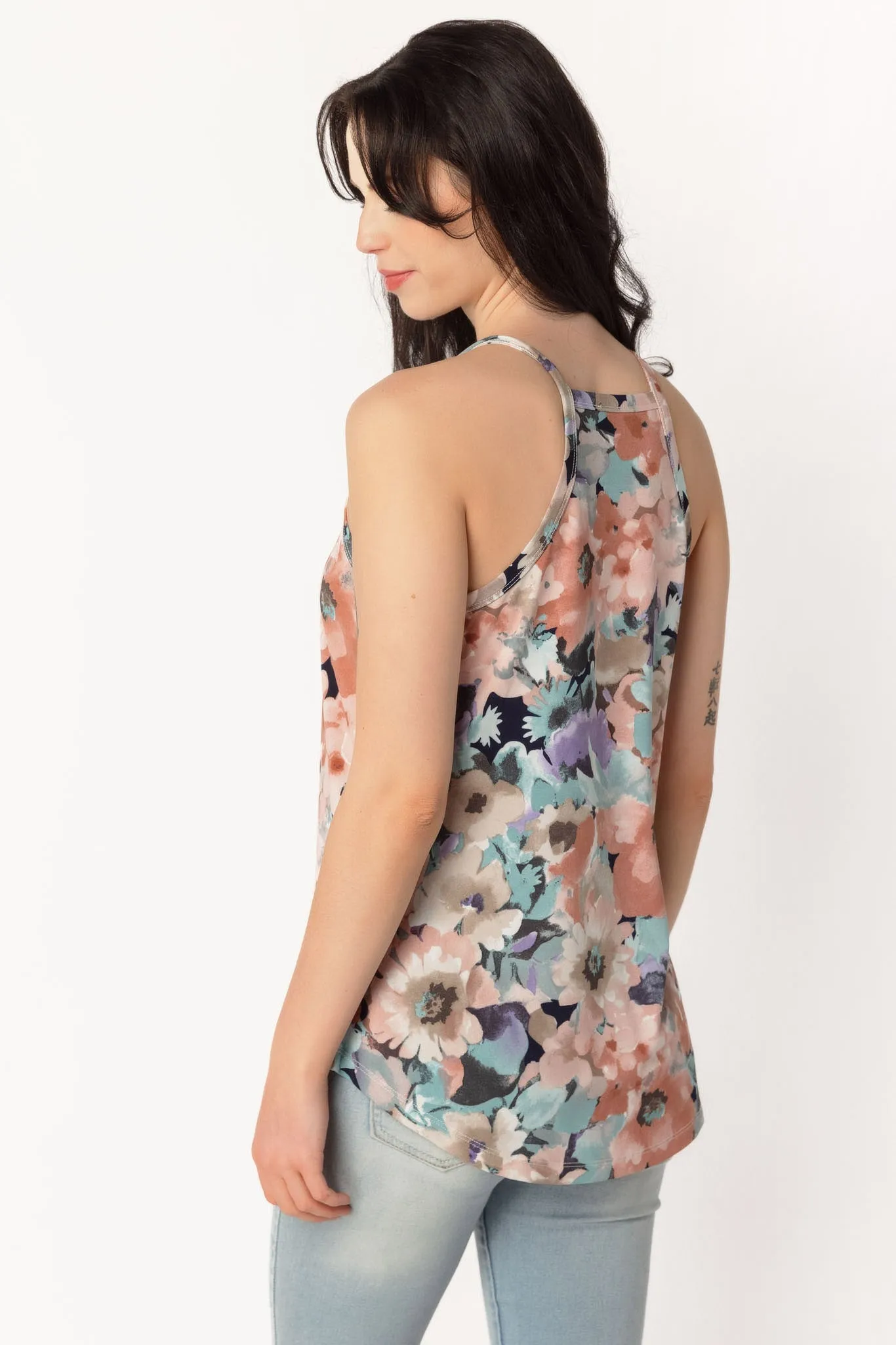 Pastel Floral High Neck Tank sold by Eclipse product image thumbnail 2