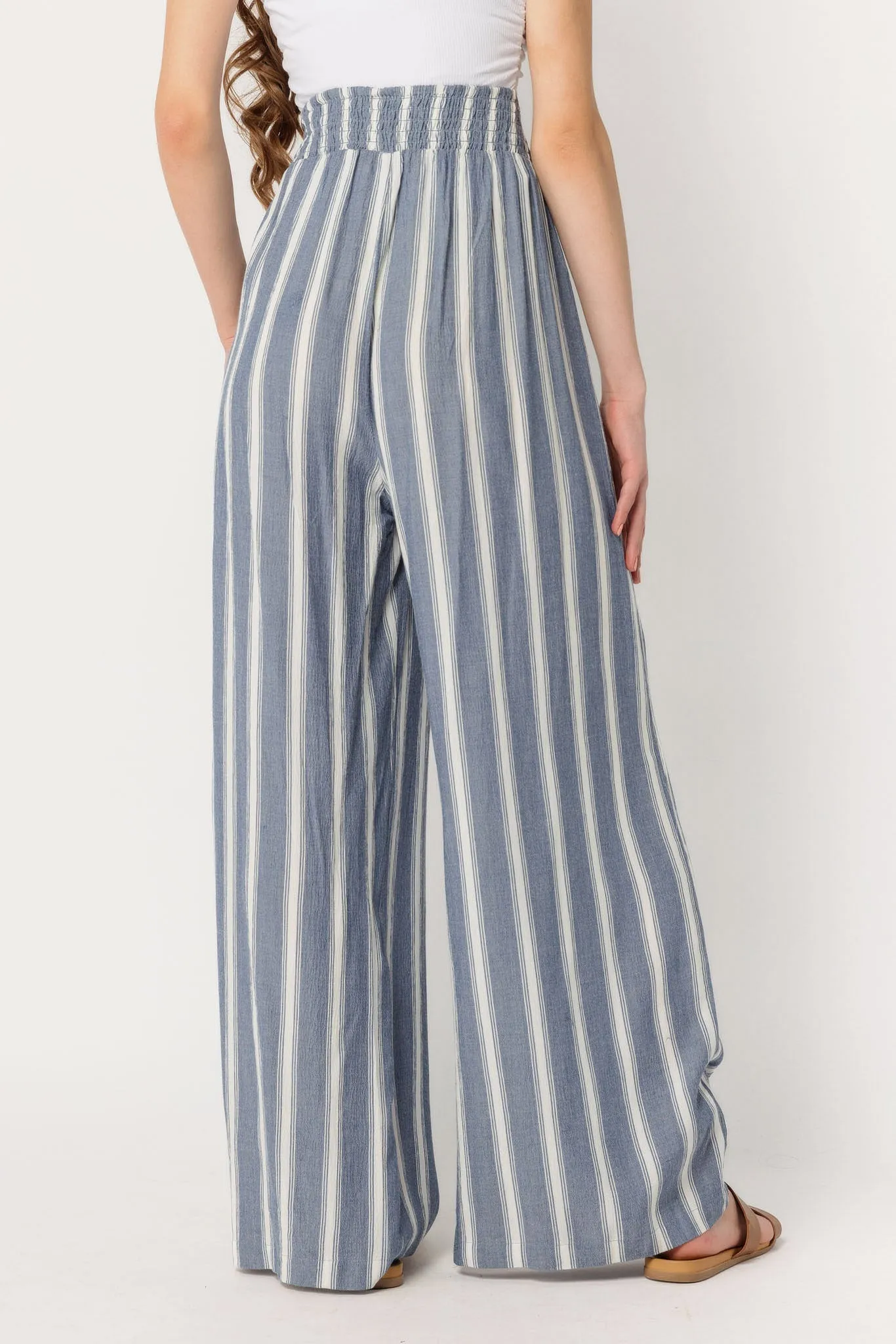Stripe Palazzo Pant with Tie-Belt sold by Eclipse product image thumbnail 3