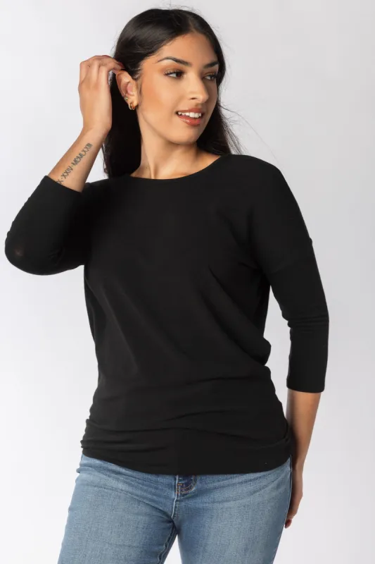 ONLY 3/4 Sleeve Crew-Neck Tee sold by Eclipse