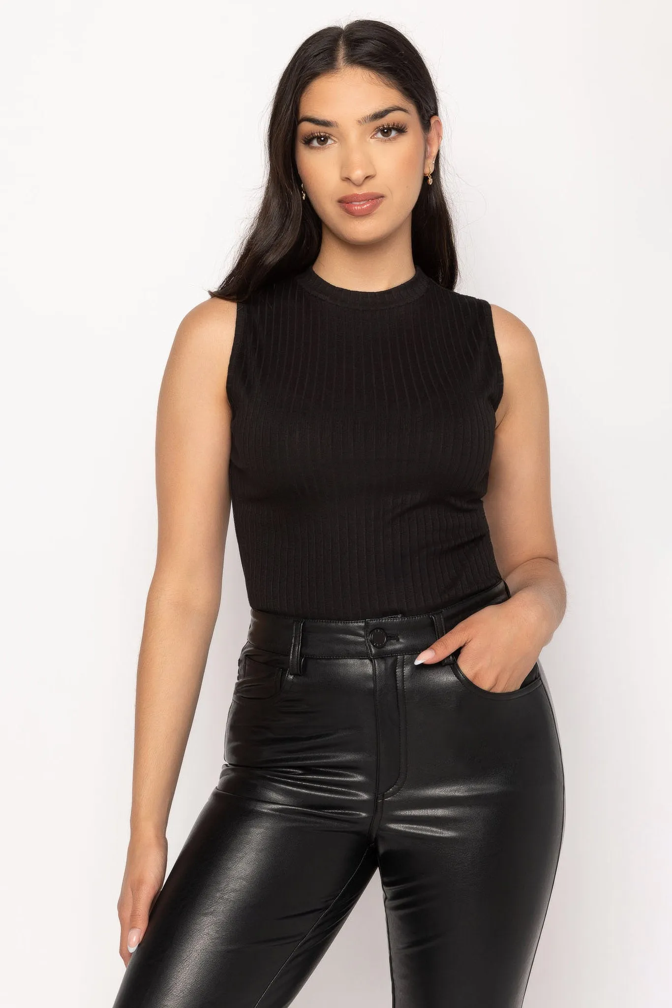 Mockneck Rib Sleeveless Bodysuit sold by Eclipse