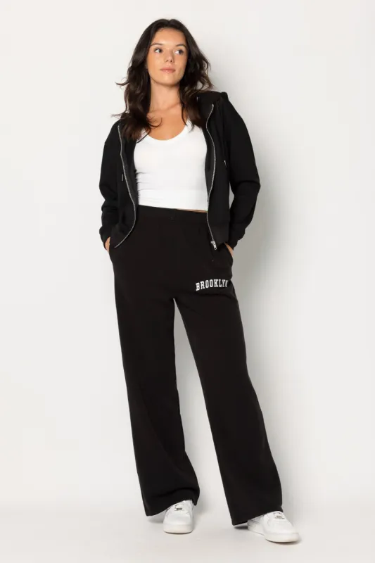 Brooklyn Embroidered Wide Leg Sweatpant sold by Eclipse