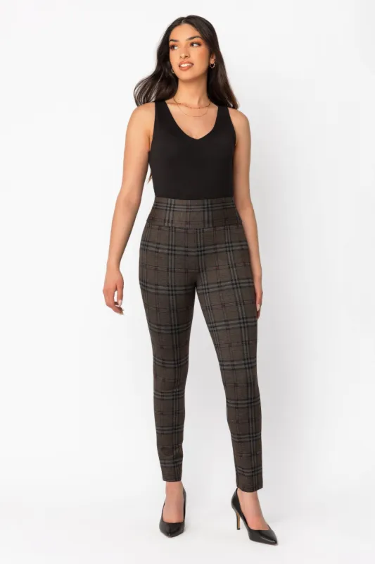 Lina Plaid Seriously Slimming Skinny Pant made by Eclipse