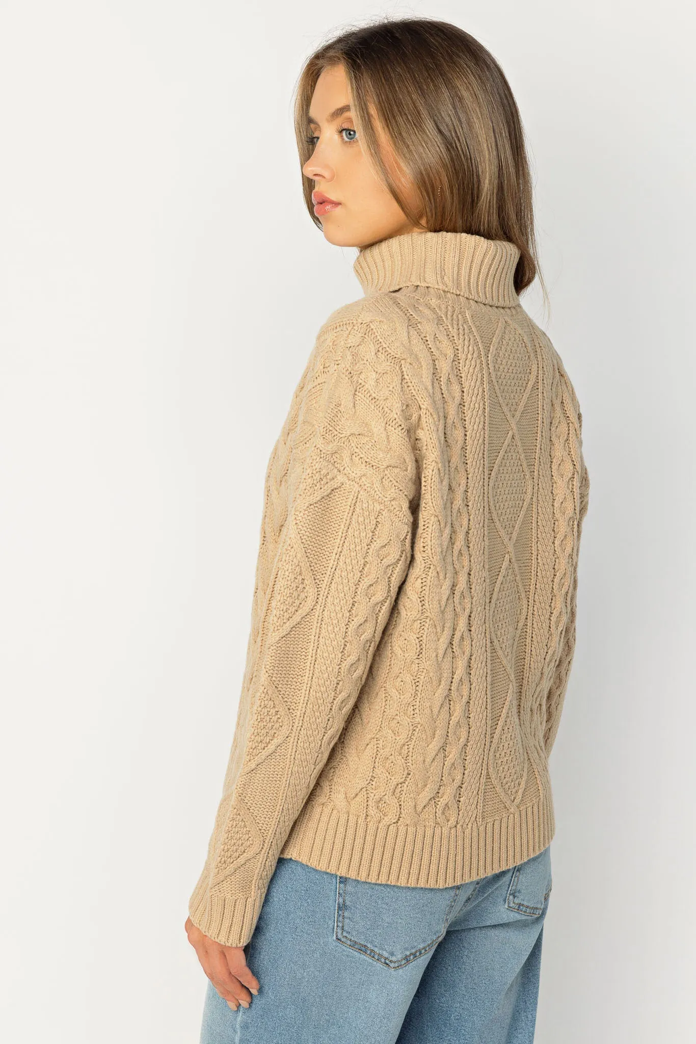 Cable-Knit Turtleneck Sweater sold by Eclipse product image thumbnail 2