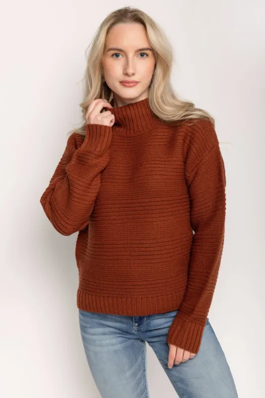 Horizontal Stitch Mockneck Sweater sold by Eclipse
