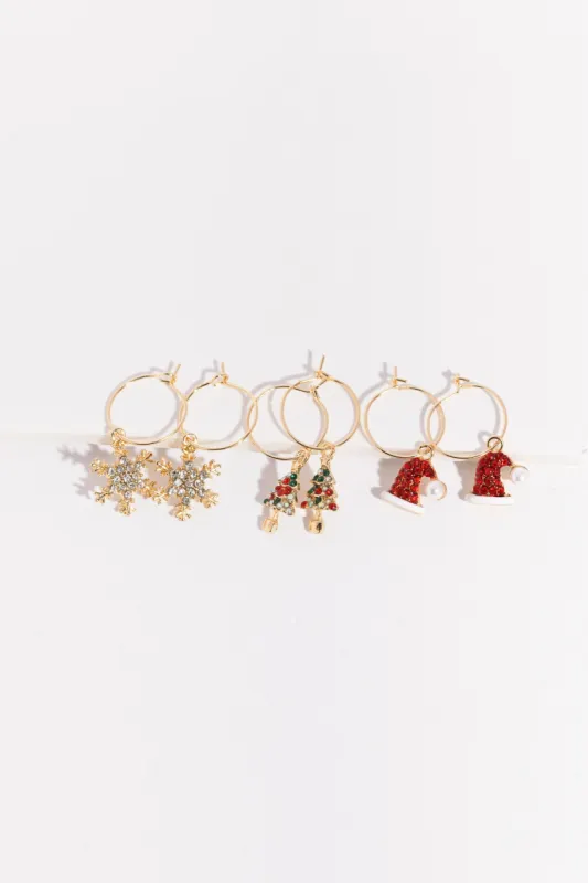 Holiday Mini Hoop Earrings Set sold by Eclipse