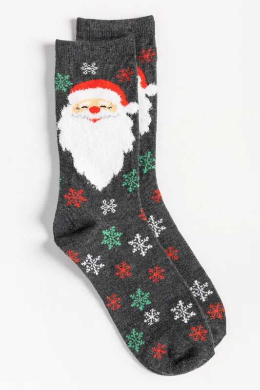Fuzzy Santa Socks made by Eclipse