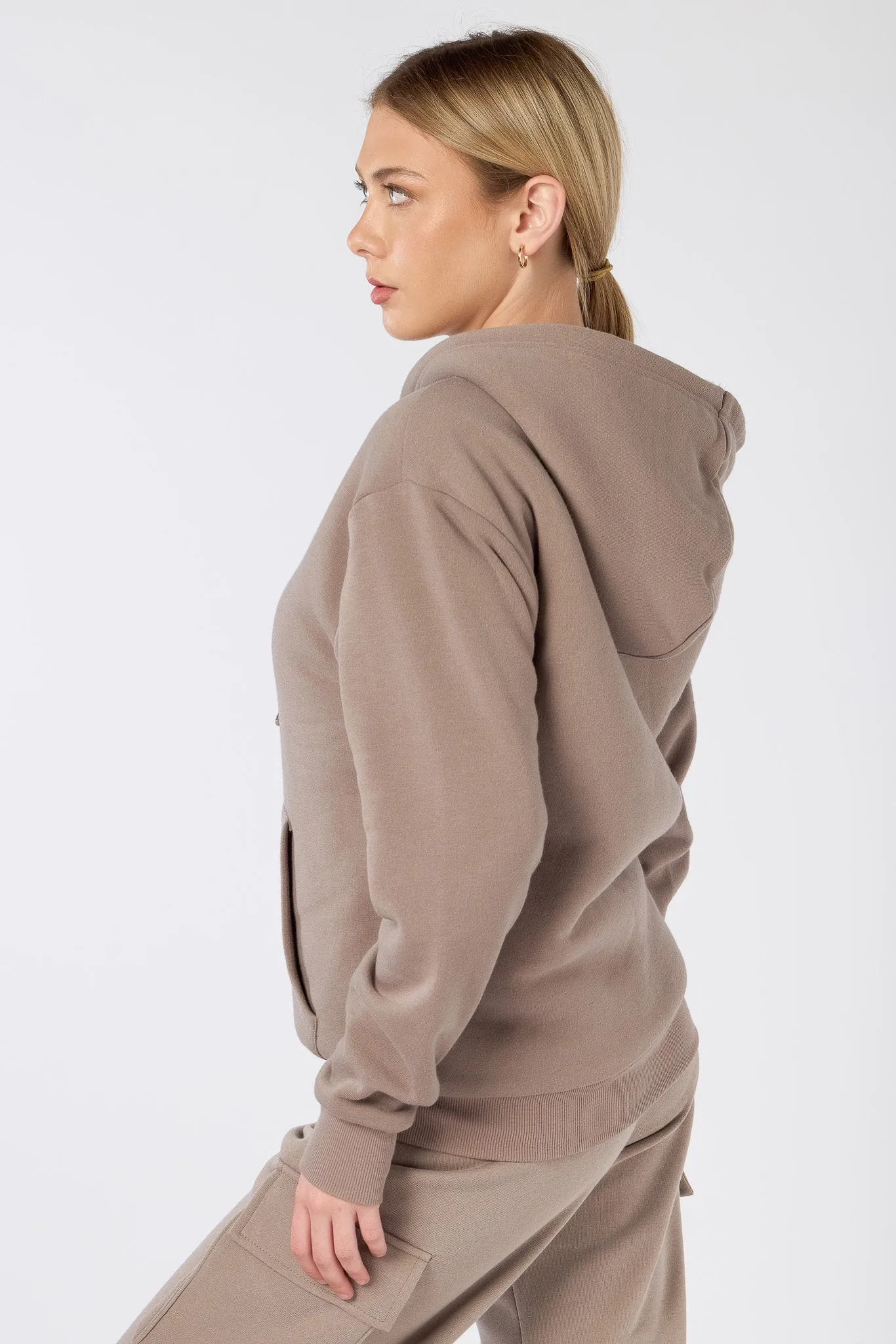 Fleece Zip-Front Hoodie with Sherpa Lining sold by Eclipse product image thumbnail 2