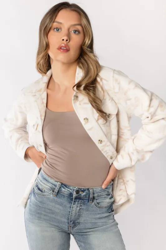 Polar Fleece Shacket in Arizona Patch Print sold by Eclipse