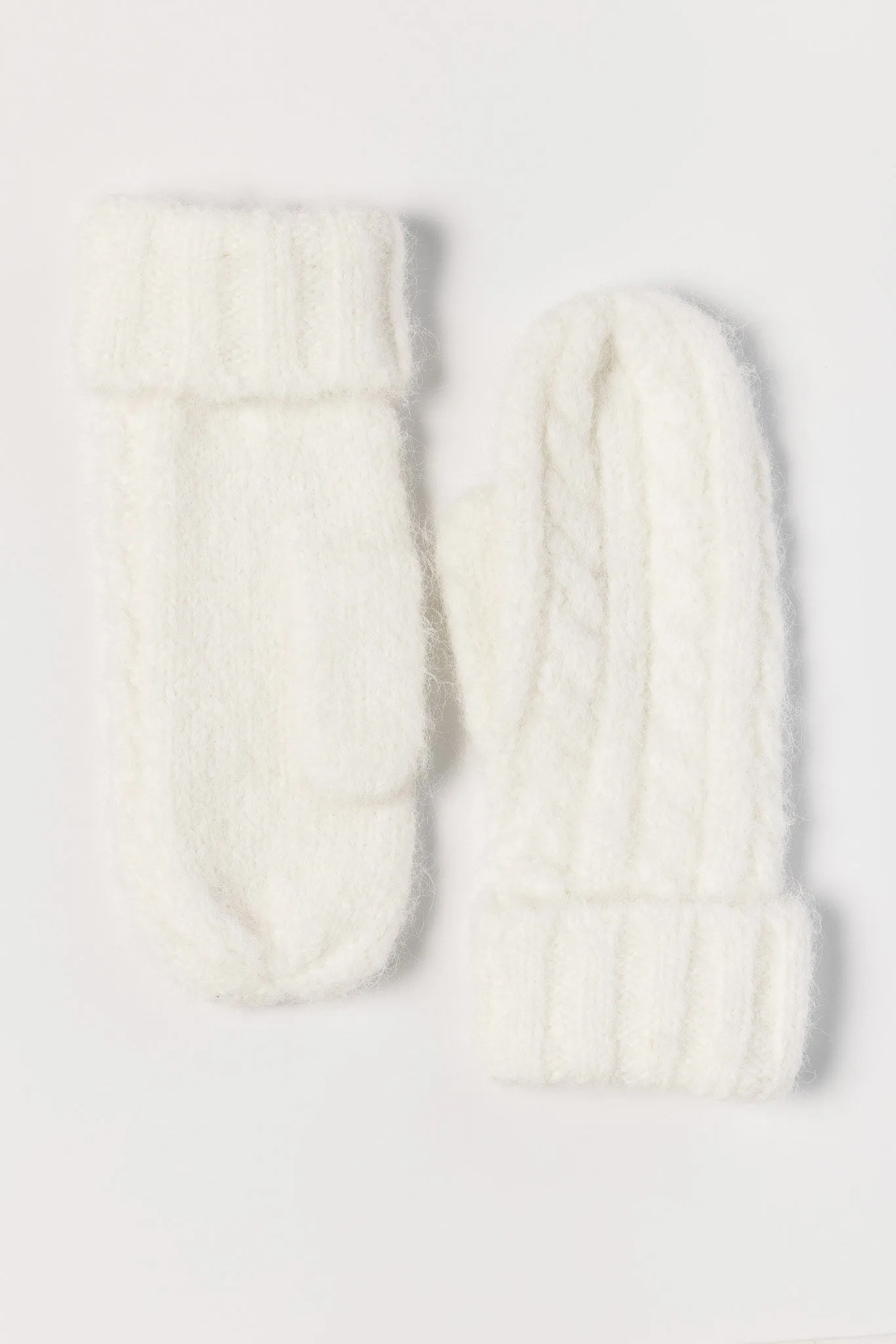 Wool Blend Cable Mitten sold by Eclipse