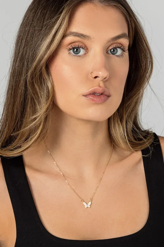 Iridescent Butterfly Necklace sold by Eclipse