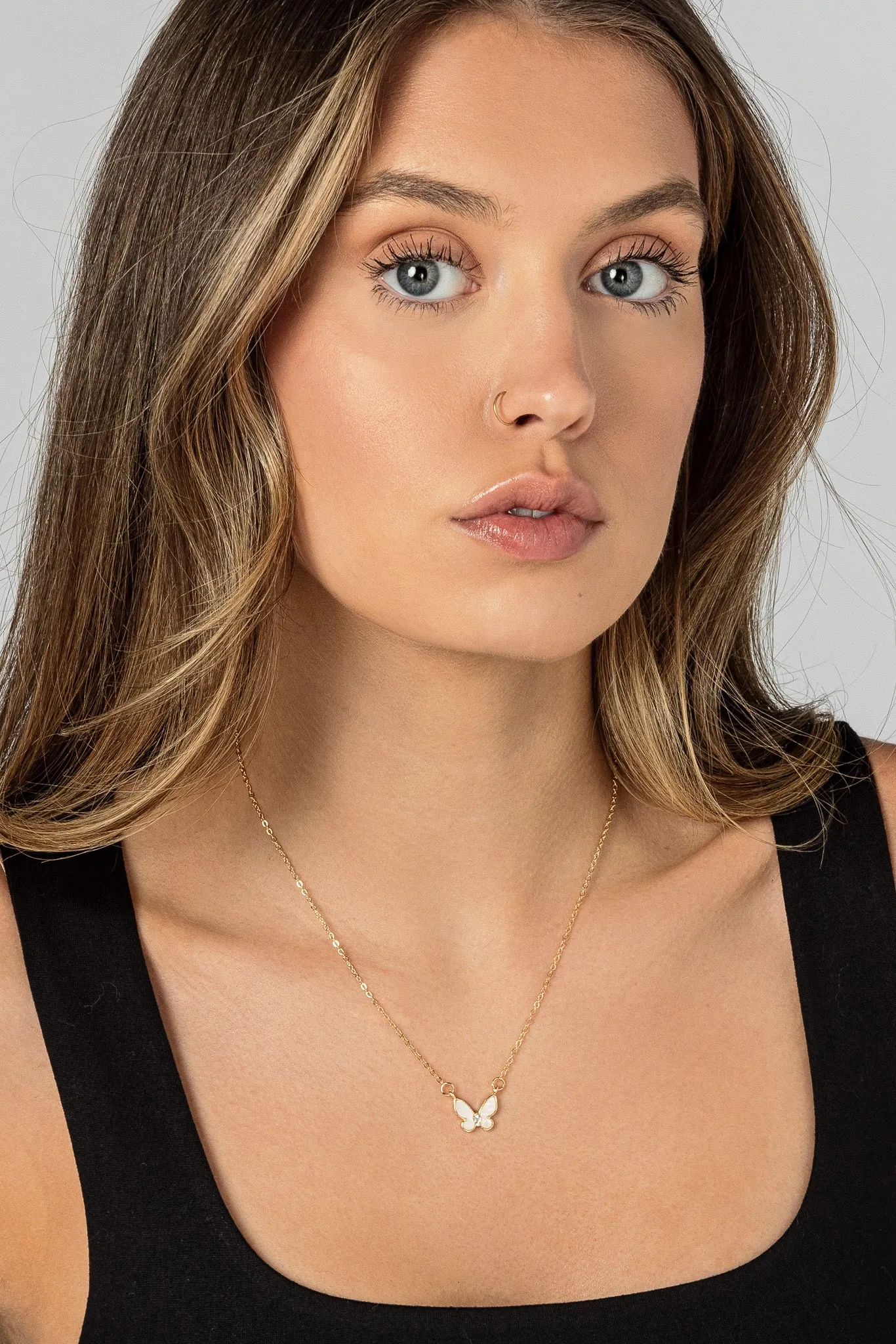 Iridescent Butterfly Necklace sold by Eclipse