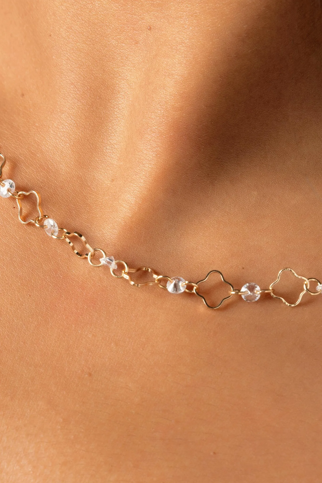 Clover Outline and Crystal Necklace sold by Eclipse product image thumbnail 2