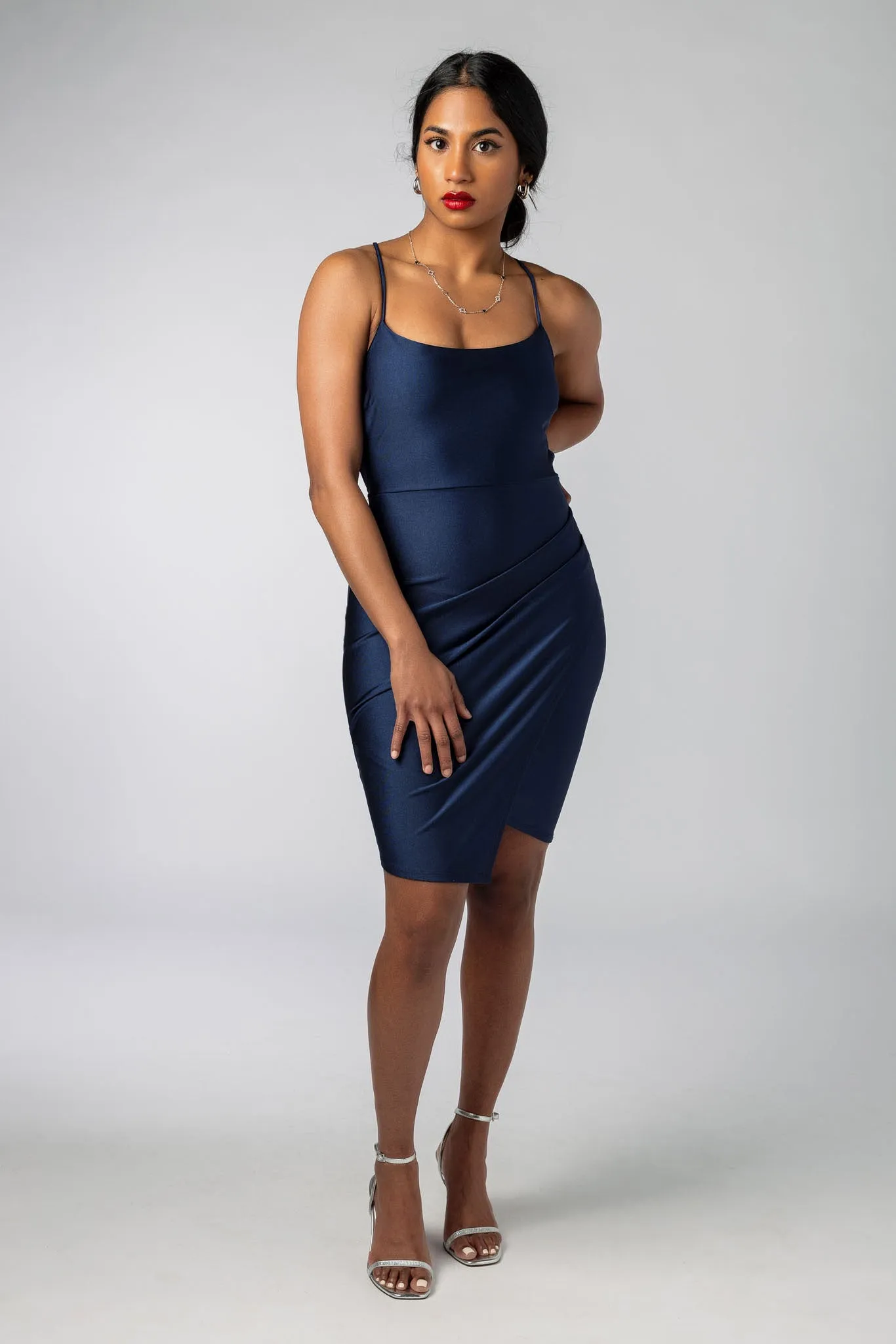 Satin Strappy Back Mini Dress sold by Eclipse product image thumbnail 2