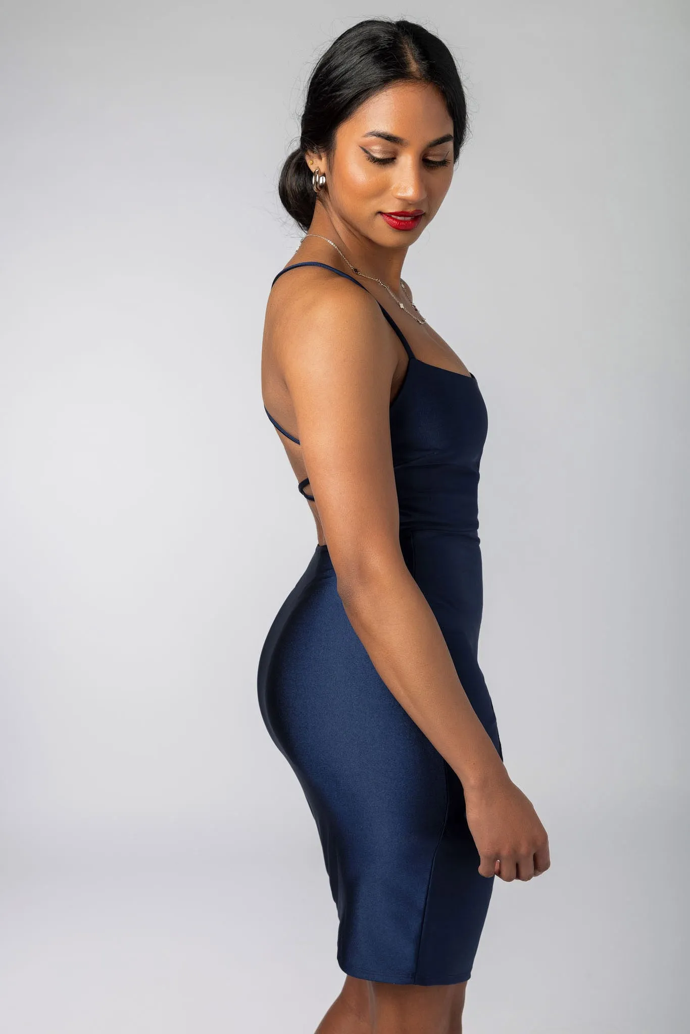 Satin Strappy Back Mini Dress sold by Eclipse product image thumbnail 5