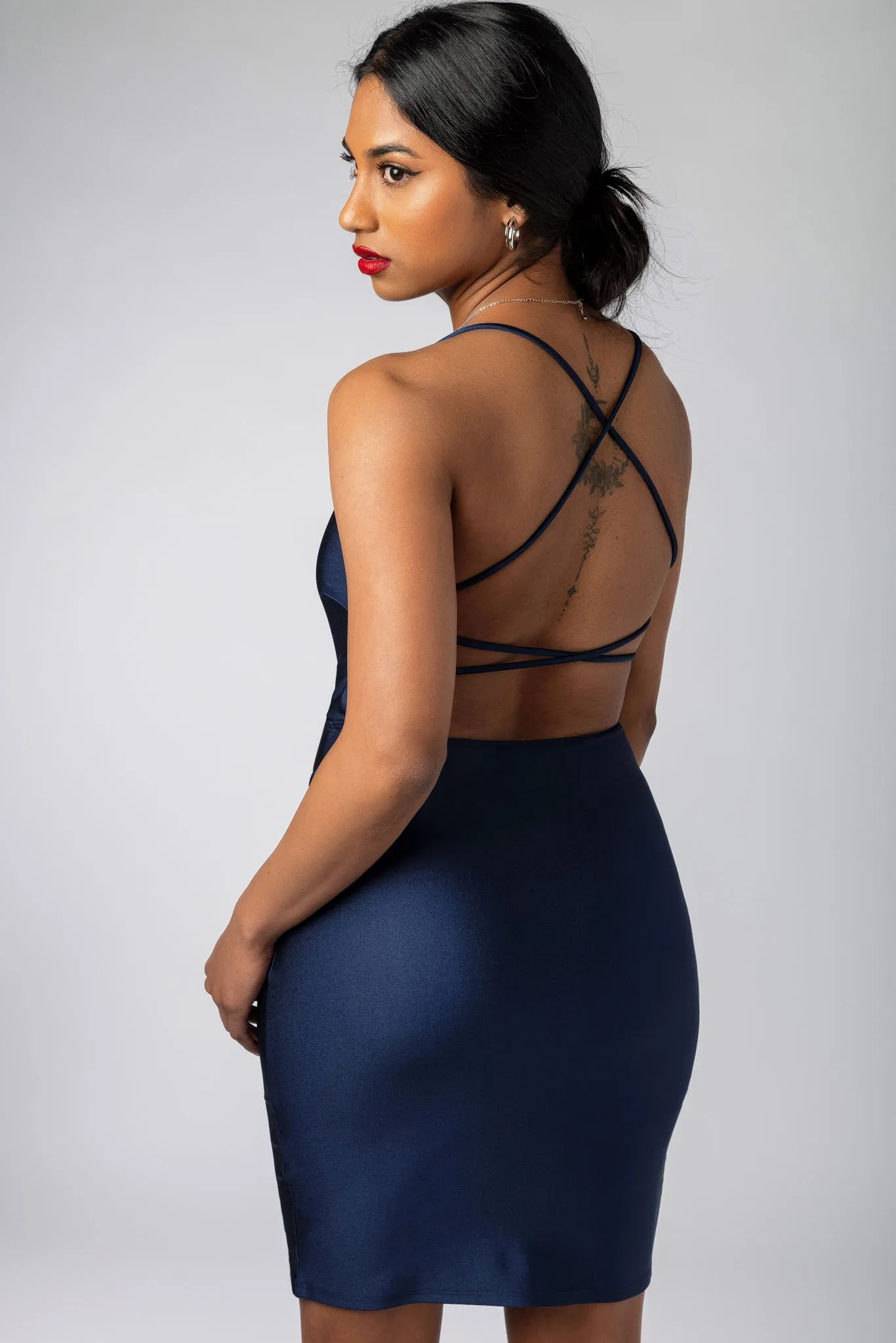 Satin Strappy Back Mini Dress sold by Eclipse product image thumbnail 3