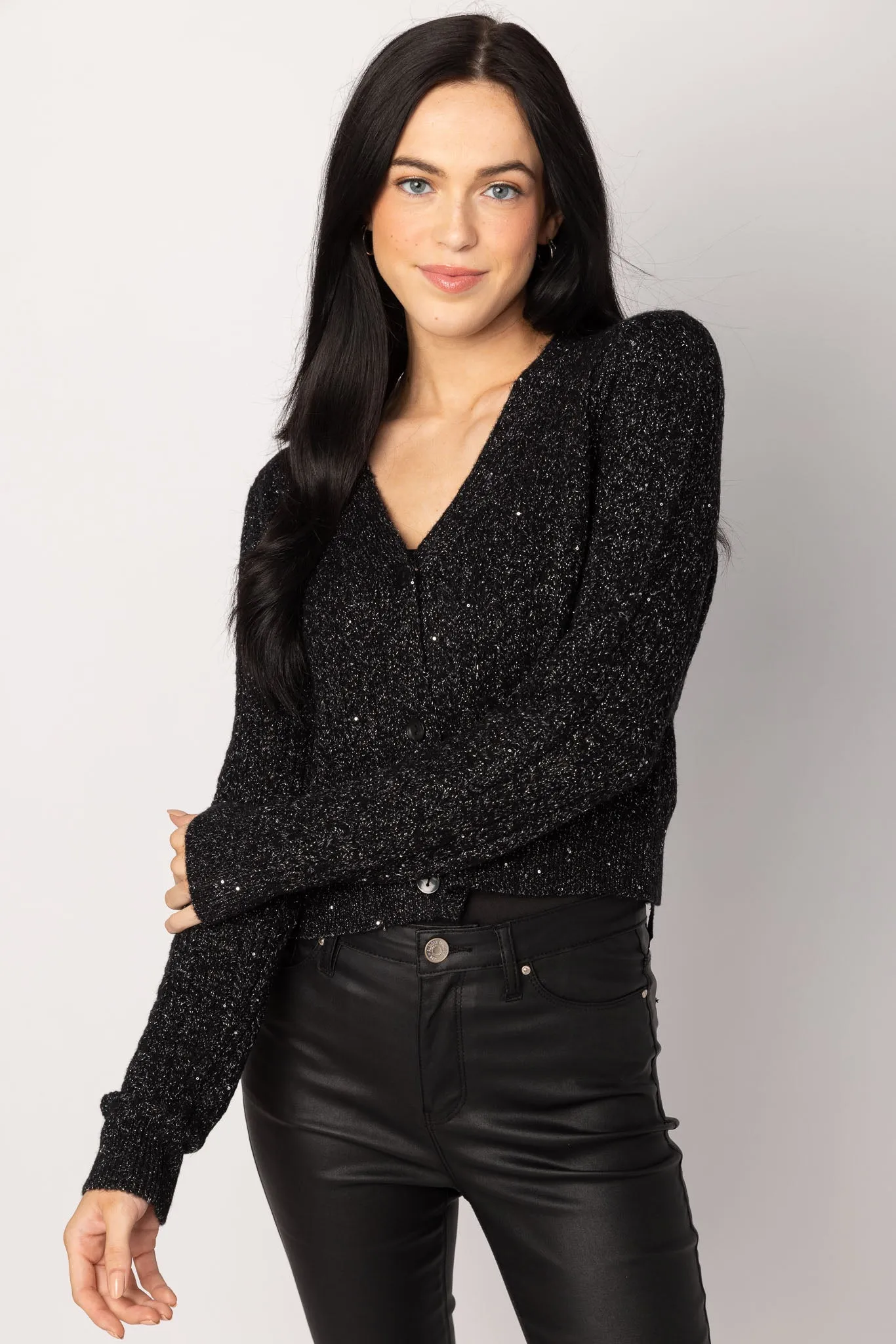 Sequin Cable Knit Cardigan sold by Eclipse product image thumbnail 5