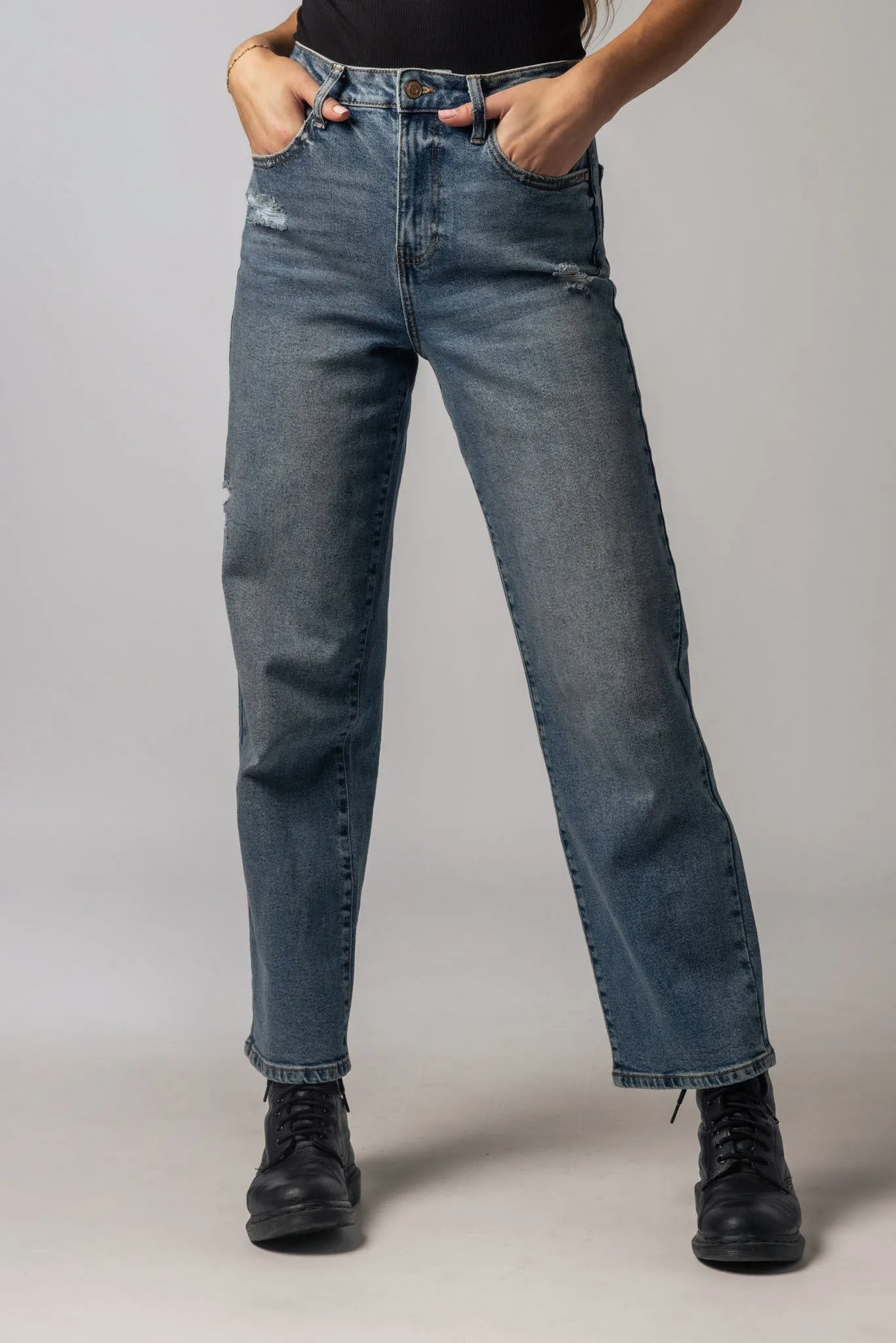 Celebrity Pink Emaline Wash High-Rise Straight Jeans sold by Eclipse product image thumbnail 3