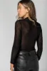 Diamond Rhinestone Mesh Mockneck Bodysuit sold by Eclipse