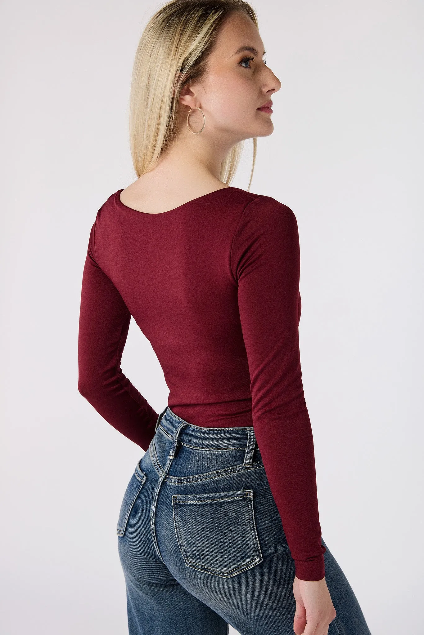 Seamless Fleeceback Square Neck Long Sleeve sold by Eclipse product image thumbnail 2