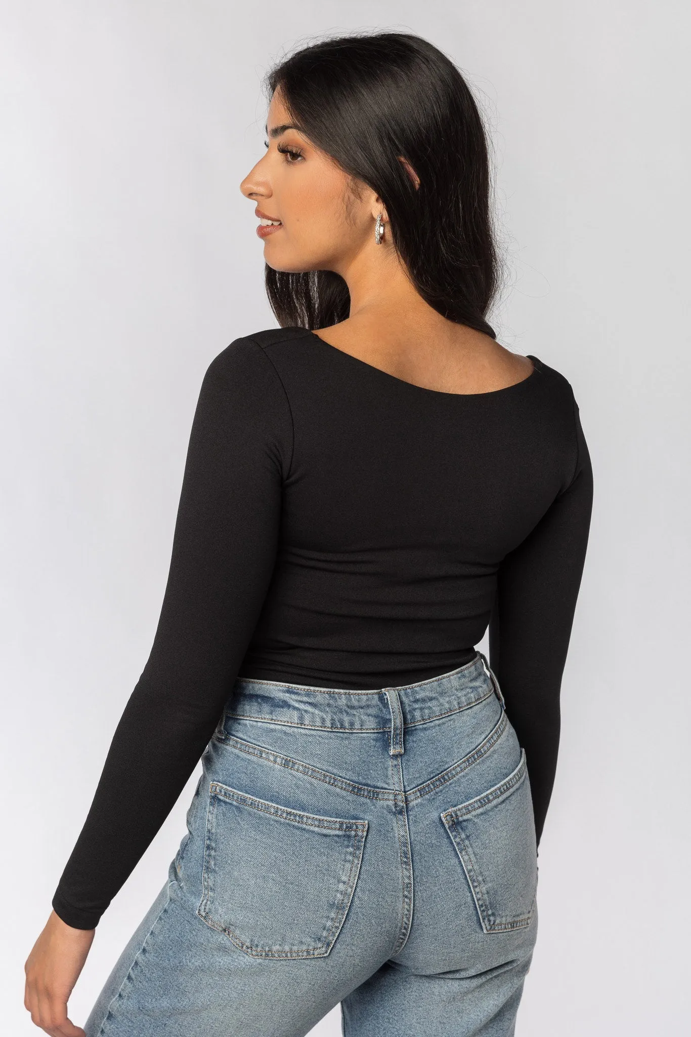 Seamless Fleeceback Square Neck Long Sleeve sold by Eclipse product image thumbnail 4