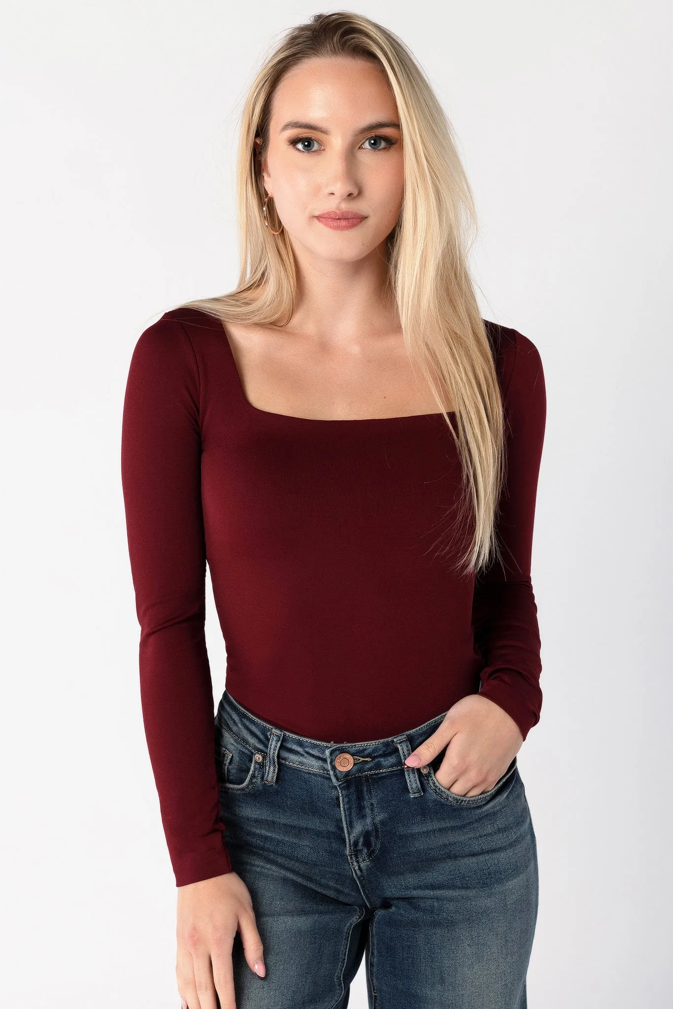Seamless Fleeceback Square Neck Long Sleeve sold by Eclipse