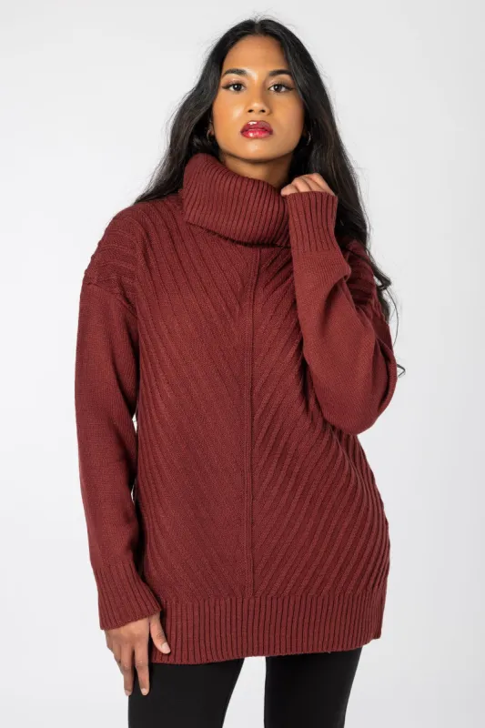 Mitered Turtleneck Pullover Sweater sold by Eclipse