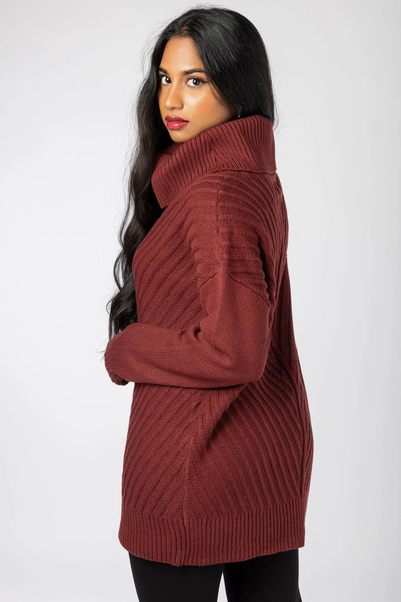 Mitered Turtleneck Pullover Sweater sold by Eclipse product image thumbnail 2