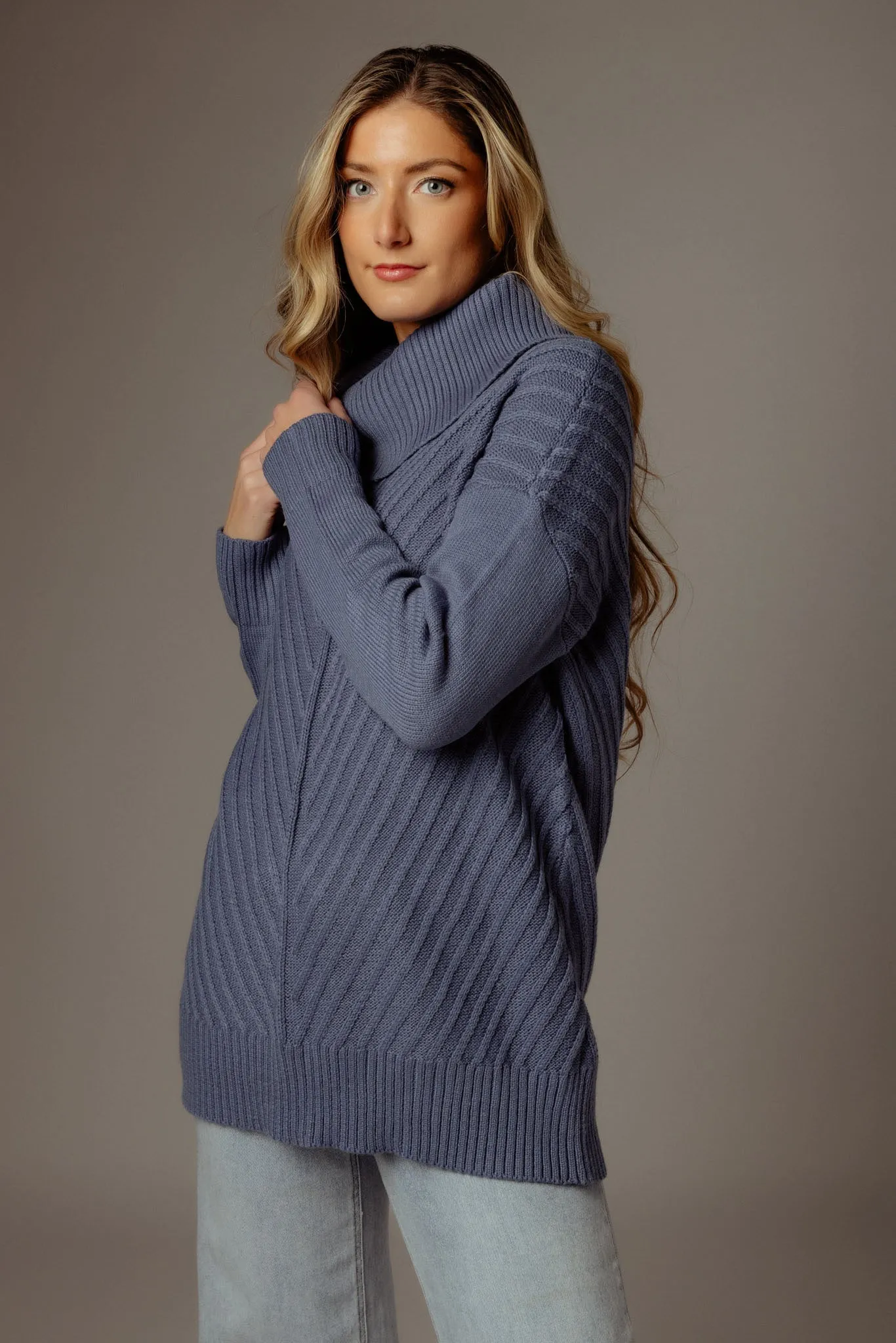 Mitered Turtleneck Pullover Sweater sold by Eclipse product image thumbnail 4