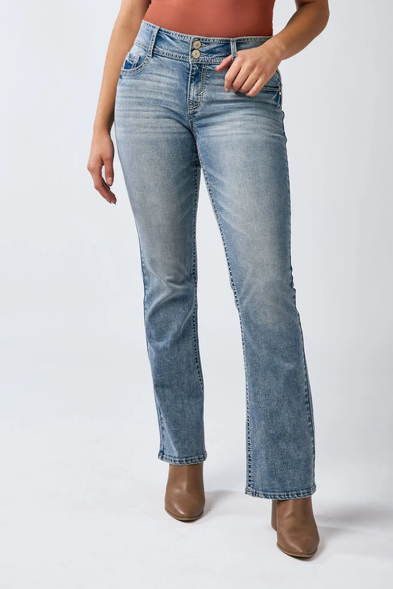 Wallflower Insta-Stretch Curvy Bootcut Jeans sold by Eclipse product image thumbnail 3